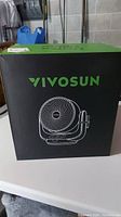Box front showing Vivosun branding and fan illustration