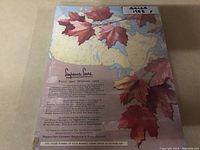 Front cover showing a map of Canada with maple leaves, catalog title and informational text about the 1953 Fall and Winter items.