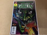 Photo of Green Goblin #1 comic book front cover showing high grade condition in plastic sleeve.