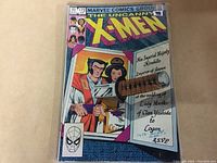 Photo of the front cover of Uncanny X-Men #172 comic book sealed in protective sleeve, showing artwork and title details.