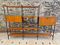 Front view of entire shelving unit