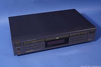 Full view of JVC XL-V151 compact disc player showing top and front panels.