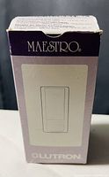 Box front of Lutron Maestro occupancy sensing switch showing product image and branding