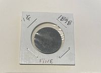 Obverse side of the 1898 Canadian one large cent coin showing the portrait and details of the coin.