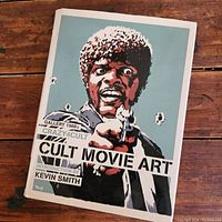 Front cover of the book showing a graphic of Samuel L. Jackson's character from Pulp Fiction holding a gun with bullet holes around.