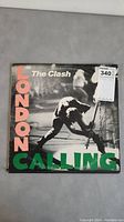 Front cover of The Clash London Calling album showing iconic image and text.