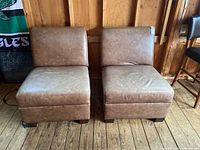 Front view of both chairs side by side showing overall design, color and style