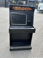 Front view of the Skillit arcade machine showing the screen, marquee, and controls.