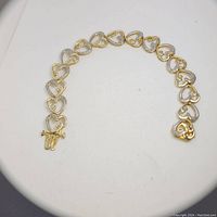 Bracelet laid flat showing full length and clasp from a top view.