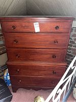 Front view of entire dresser showing overall style and finish