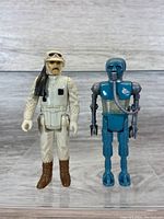 Front view of the two Star Wars action figures: Rebel Soldier (Hoth) and 2-1B Medical Droid, showing detailed paint and accessories.