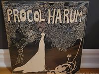 Front cover of Procol Harum self-titled debut album showing artistic black and white illustration with the band name prominently displayed.