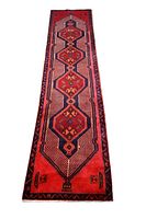 Full-length top-down view of the runner rug on white background