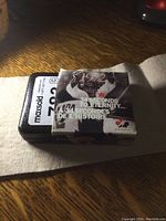 Photo showing original cardboard sleeve featuring hockey player and bilingual text about the 34 seconds representing the iconic moment from the 1972 Summit Series.