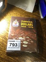 Front cover of the CWS Slip E-Z Canada Dollar coin folder labeled “Canada Dollars 1958 – 1976”
