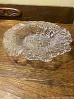 Top angle showing textured ice-like surface and organic edges of the plate.