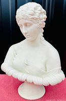 Front view of the Parian bust showing overall form and detail