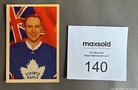 Front of the 1964-64 Parkhurst hockey card #3 showing Red Kelly in Toronto Maple Leafs uniform with a Union Jack background and minor corner wear.