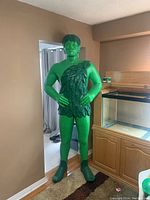 Full height view of assembled statue showing posture, finish, and scale.