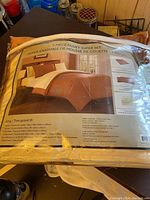 Photo of package label showing 7 piece duvet super set with size and images of contents.