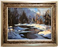 Front view of framed painting