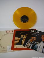 Gold vinyl record of Elvis Presley Volume 1.