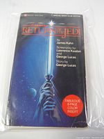 Front cover view of the Star Wars Return of the Jedi book showing title and artwork.