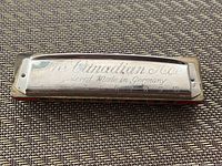 Front side showing engraved text 'The Canadian Ace registered, Made in Germany' with tone hole numbers 1 to 10.