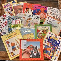 All 14 children's hardcover books displayed together, colorful and in very good condition.