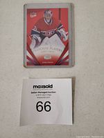 Front view of the Carey Price Franchise Players insert hockey card in plastic sleeve, showing player image and design.