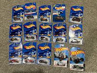 Overview photo of all 15 Hot Wheels Hot Rod cars in original carded packaging.