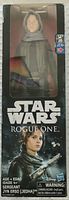 Front view of the Star Wars Rogue One Sergeant Jyn Erso figurine unopened in original packaging with character visible.