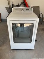 Front view showing door and control panel