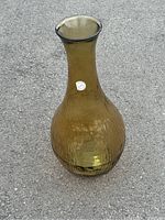 Front overview of the Vidrios San Miguel recycled glass vase showing amber color and shape.