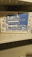 Original Patio Pal Bug Zapper cardboard box with product illustration and usage instructions printed in blue.