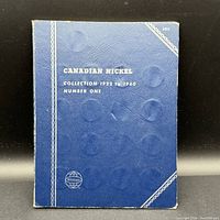 Front cover of the Canadian Nickel Collection book showing the Whitman brand and collection dates 1922 to 1960.