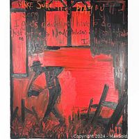 Full view of the oil painting showing composition and color scheme