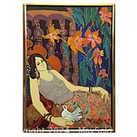 Full view of entire painting in its frame