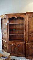 Front view of Ethan Allen bookcase showing overall structure