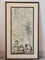 Full view of framed oil painting on board