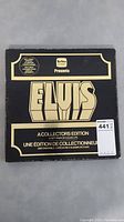 Front view of the original black and gold Elvis Presley Collectors Edition box for 5 LPs