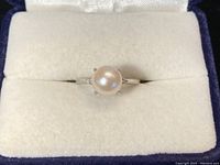 Top-down view of the ring in its presentation box