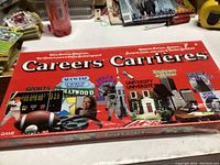 Top view of the Careers board game box showing colorful graphics and title.