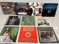 Front view of all 10 vinyl album covers showing titles and artwork.