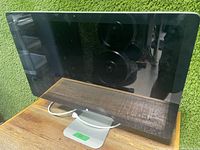 Front view of monitor on stand
