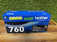 Front view of box showing large '760' and Brother branding along with compatibility note