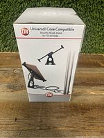 Full boxed image of the Universal Case-Compatible Security Kiosk Stand for tablets 7-13 inch by CTA. Shows product and logo.