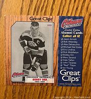Front of Bobby Orr Oshawa Generals hockey card showing player image, team, and series info.