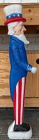Side profile view of the 36 inch blow mold Uncle Sam figure showing detailed features and colors.