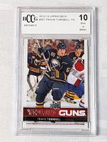 Front of 2012-13 Upper Deck Young Guns hockey card featuring Travis Turnbull, graded BCCG 10 Mint or Better inside a protective plastic case.